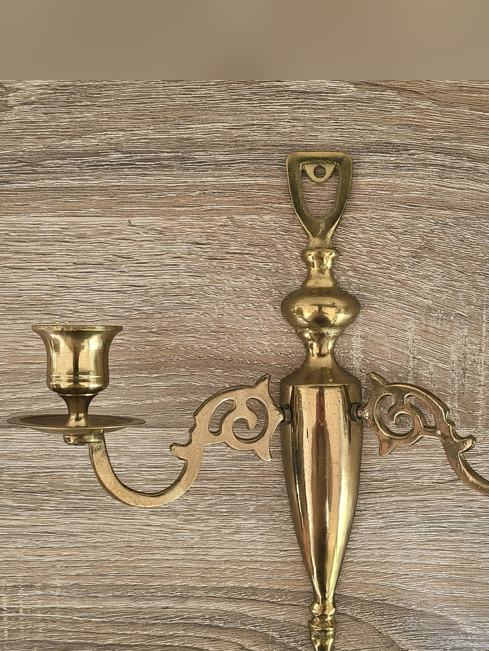 VINTAGE Brass Wall Mounted Cabdelabra